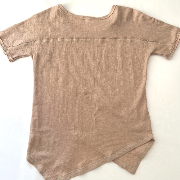 MARIA RERIO Ladies top blouse handkerchief hem lagenlook bougie beige size Small - Picture 15 of 16